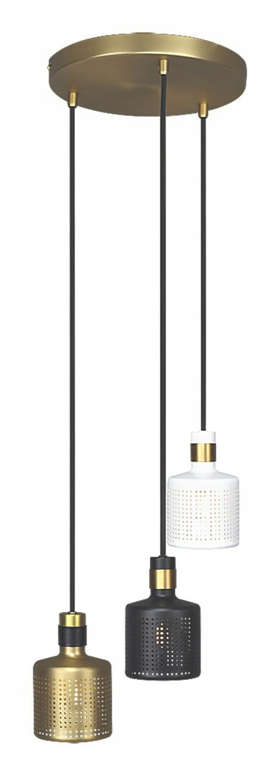 Rabalux Alberta 5092 závesné svietidlo 3x E27 zlatá/čierna/biela 150cm