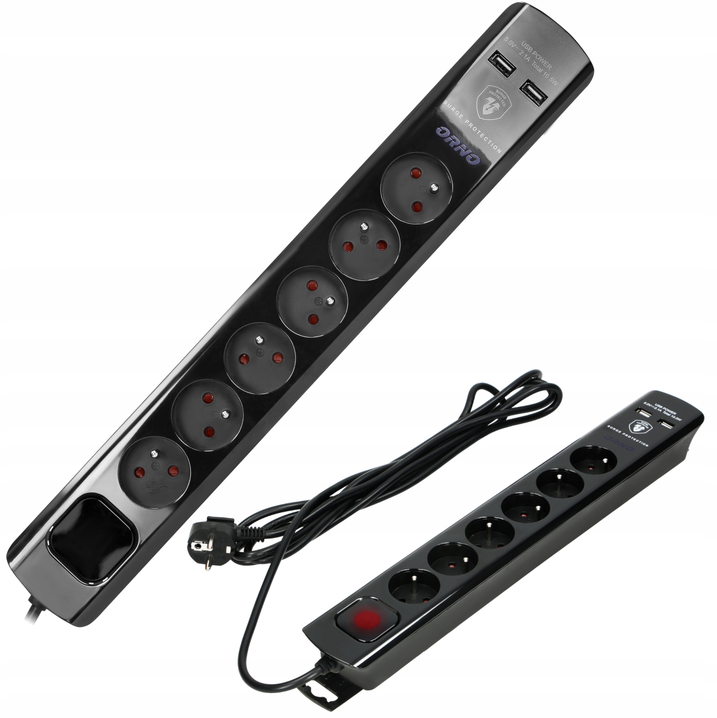 

Listwa przeciwprzepięciowa 6 gniazd Usb 3m czarna