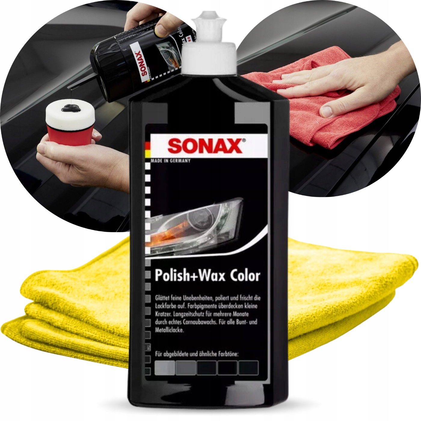 

Wosk koloryzujący NanoPro czarny Sonax, mikrofibra