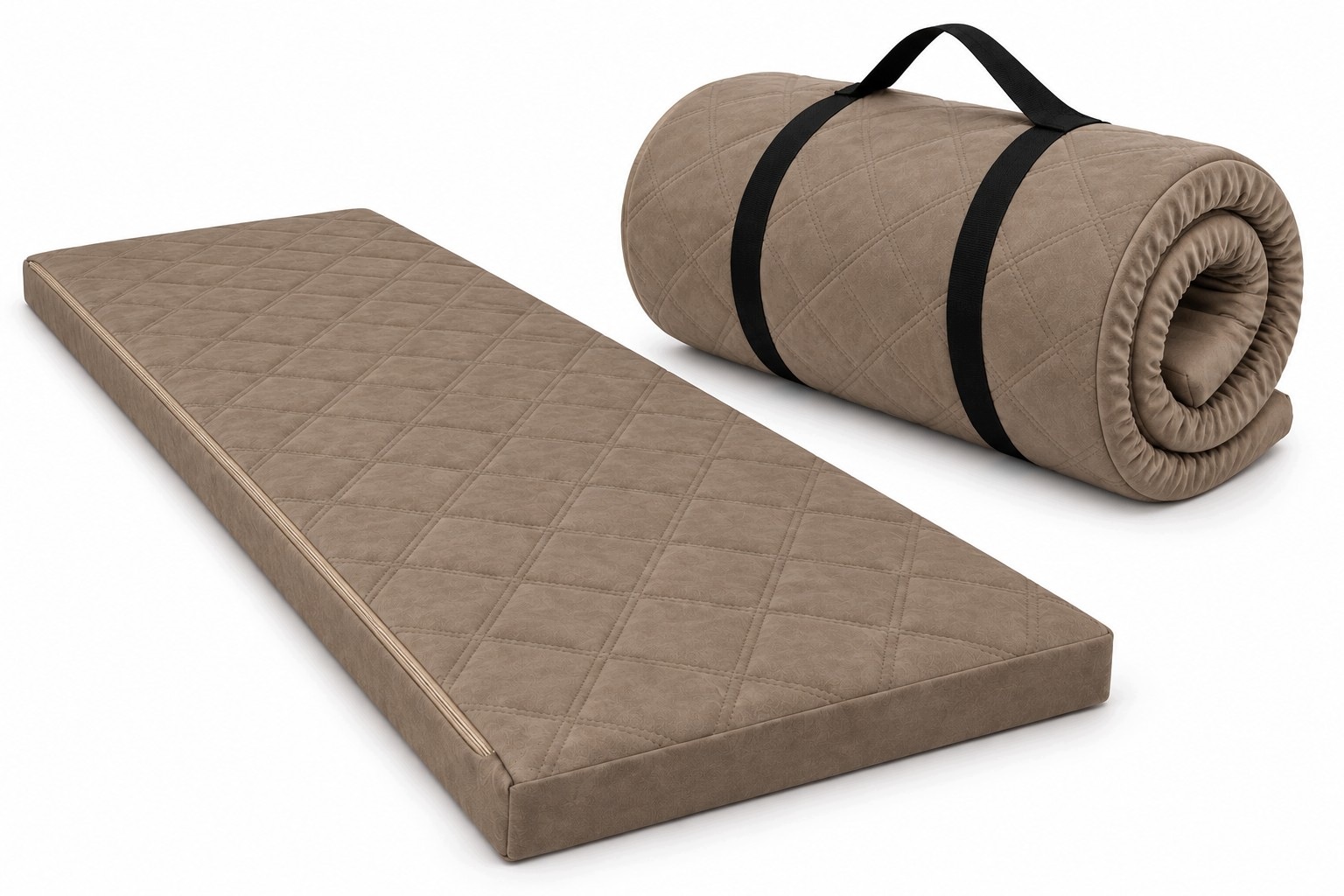 Materac Turystyczny Zwijany Rolowany 200x60x6 do Spania na Podłogę Kamper