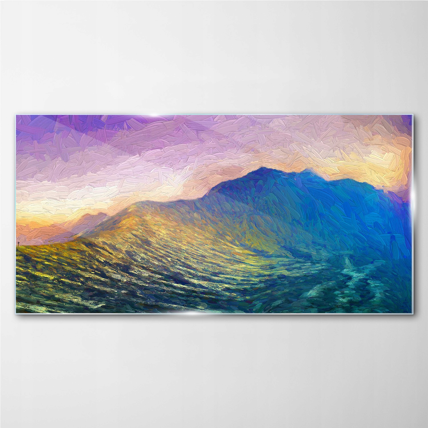 

Foto obraz szklany na ścianę Niebo góra 100x50 cm