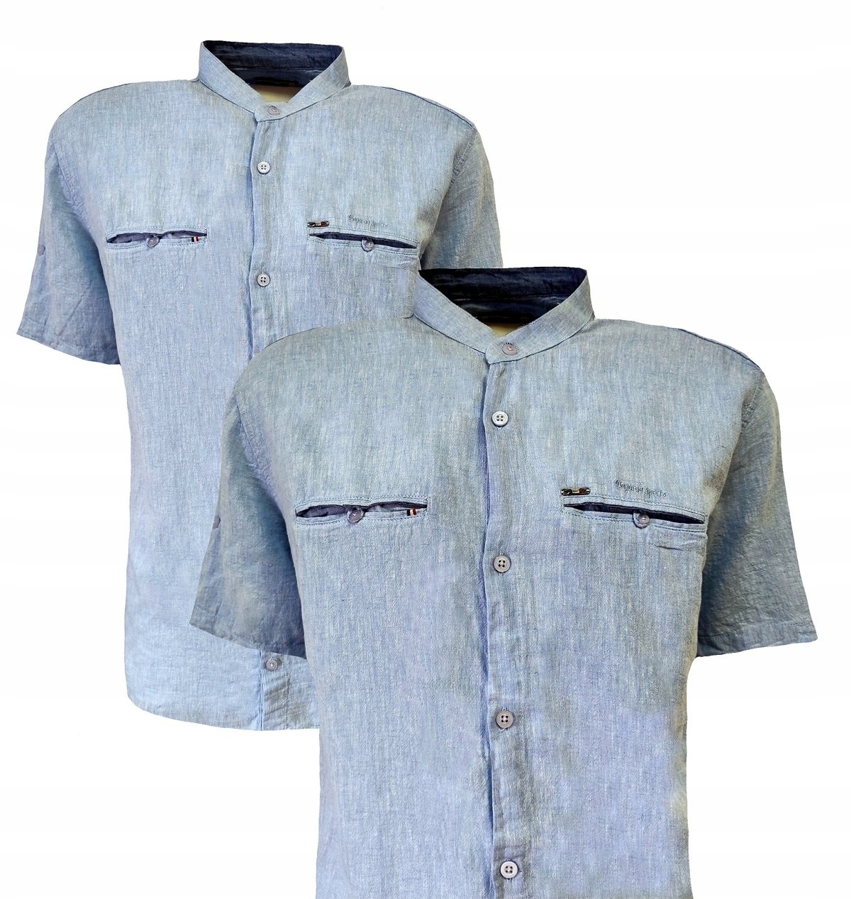 Pánská vzdušná sportovní košile na léto bavlna-len XL