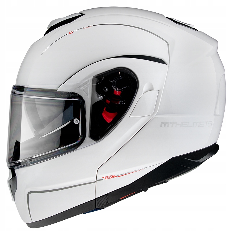 KASK SZCZĘKOWY MT ATOM BIAŁY Z BLENDĄ r. S Kolor srebrny