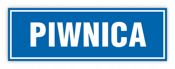 TABLICZKA NA DRZWI - 30x10 PIWNICA