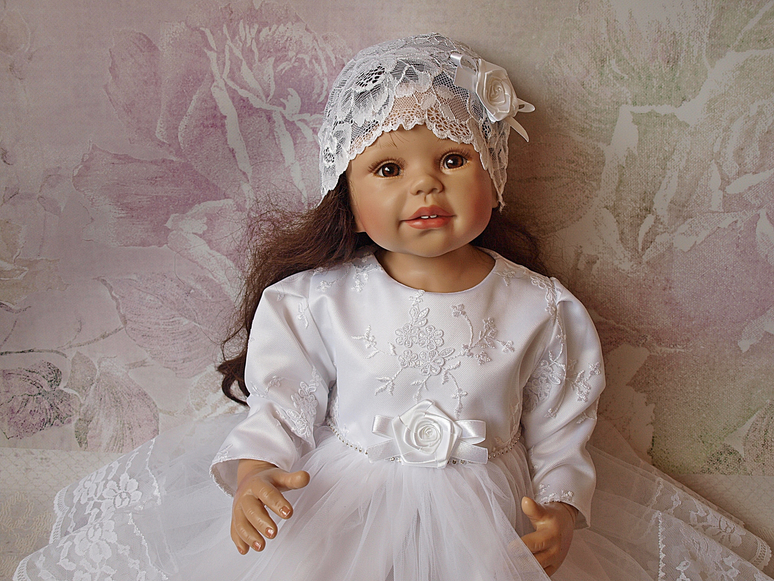 NOWA SUKIENKA Z CZAPECZKĄ DO CHRZTU GRACJA ROZ 68 Rozmiar 68