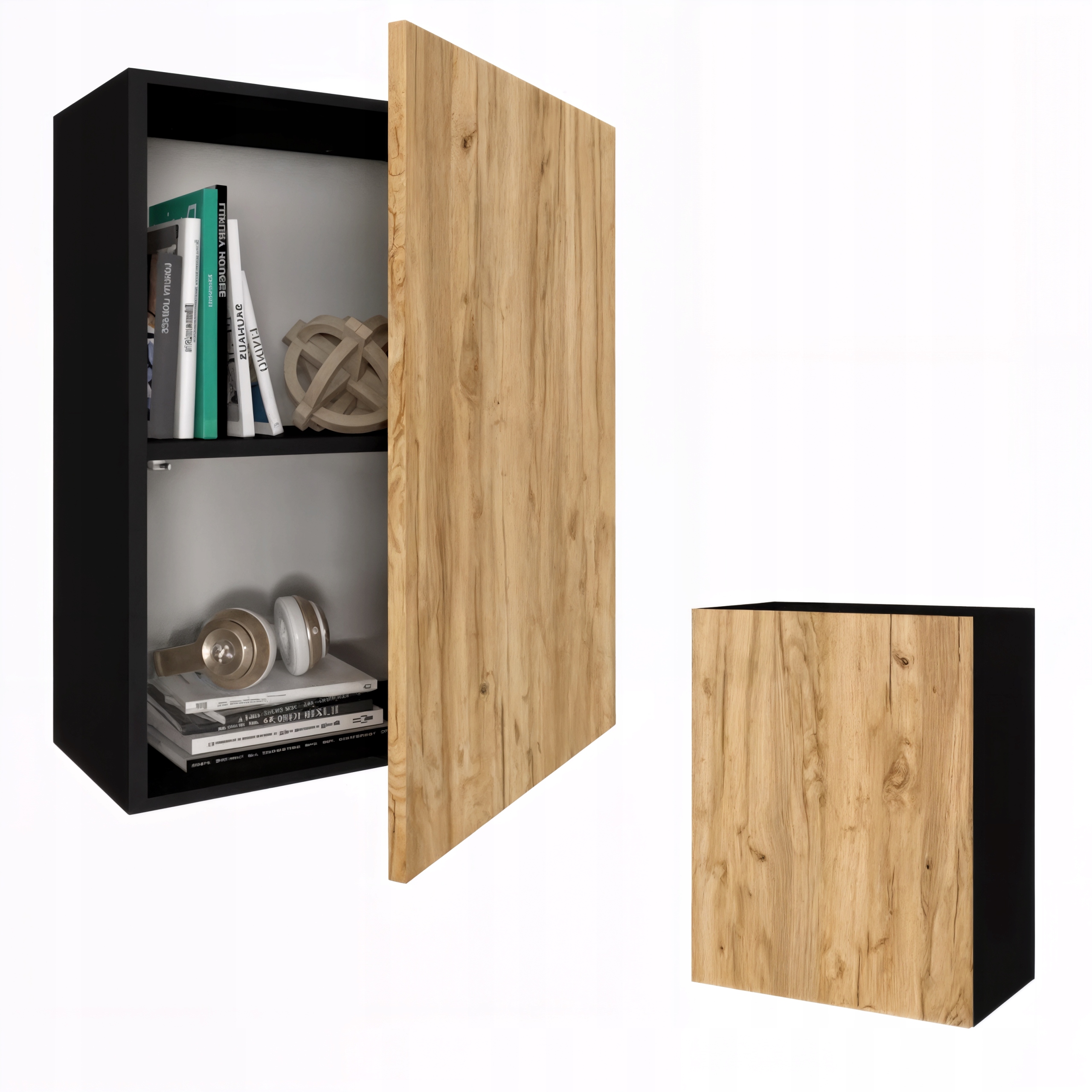 Závěsná skříňka do obývacího pokoje Skříňky do obývacího pokoje Police Karo 60 Černá Craft