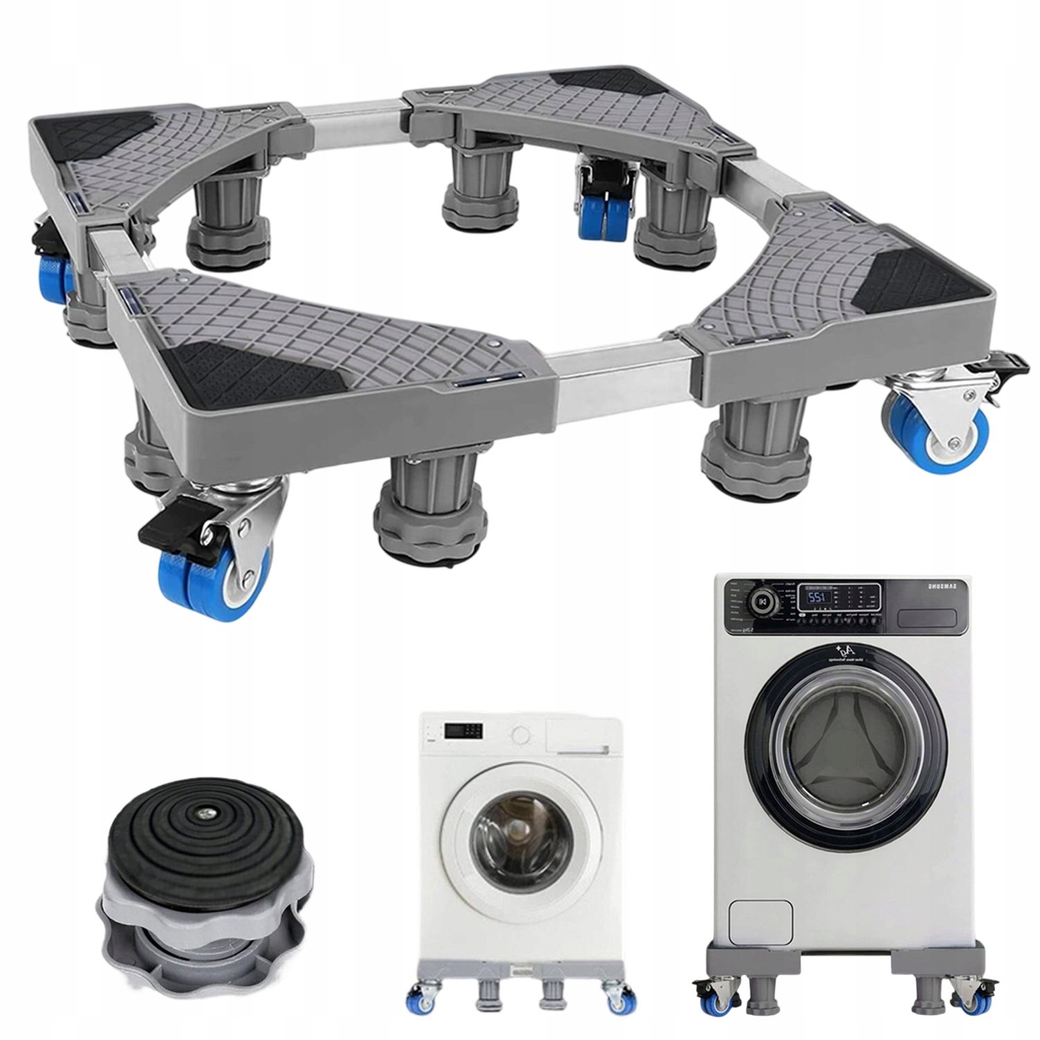 Podstawka Ruchoma Z 4 Kolami 8 Stopami Dla Pralki Rozmiar 42-66CM Stabilna