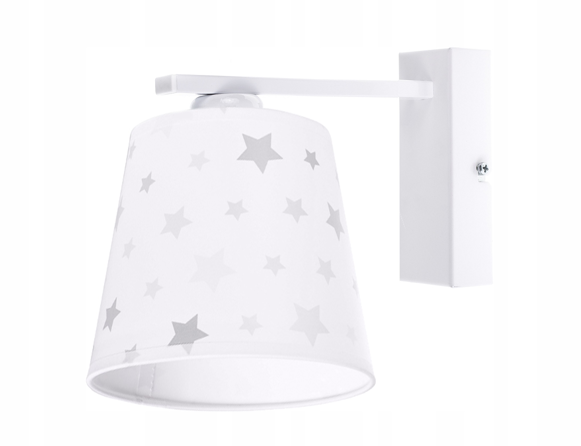 

Lampa Kinkiet Ścienna Abażur Stożkowy Gwiazdki Led
