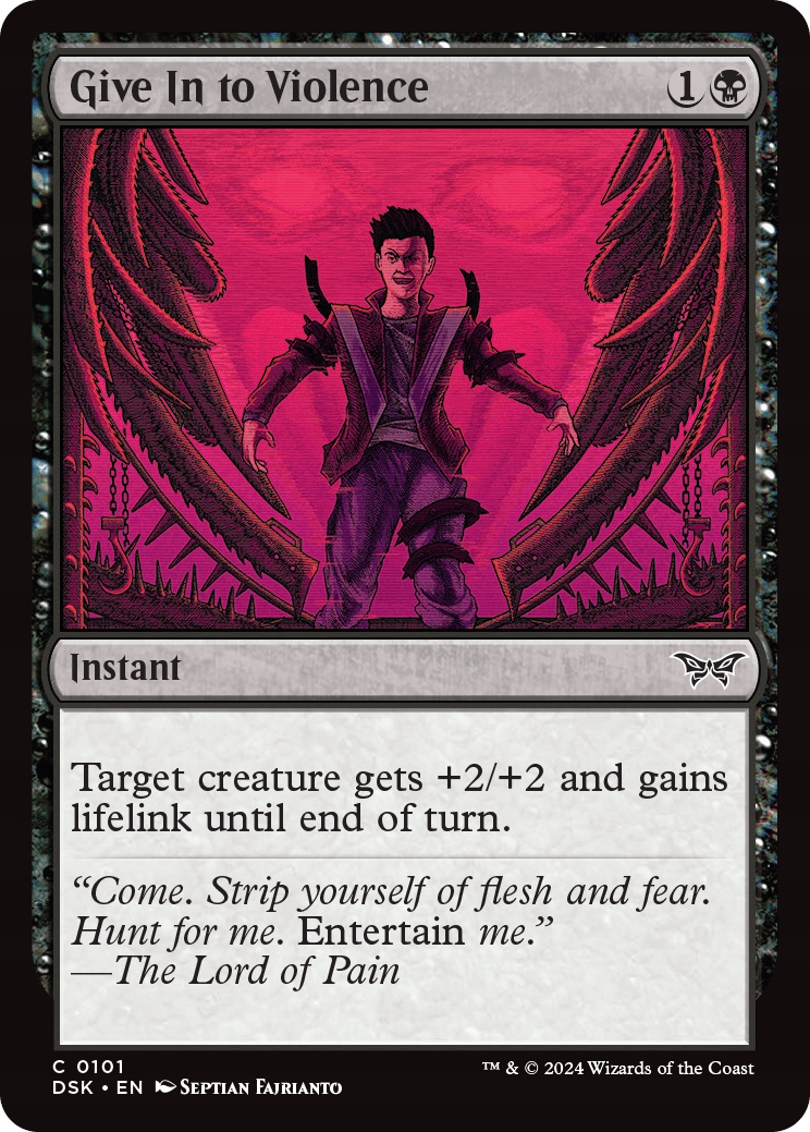 Mtg 4x Give In to Violence Foil