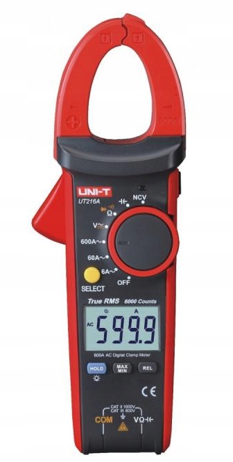 Kliešťový merač 600 A TrueRMS UT216A Uni-t