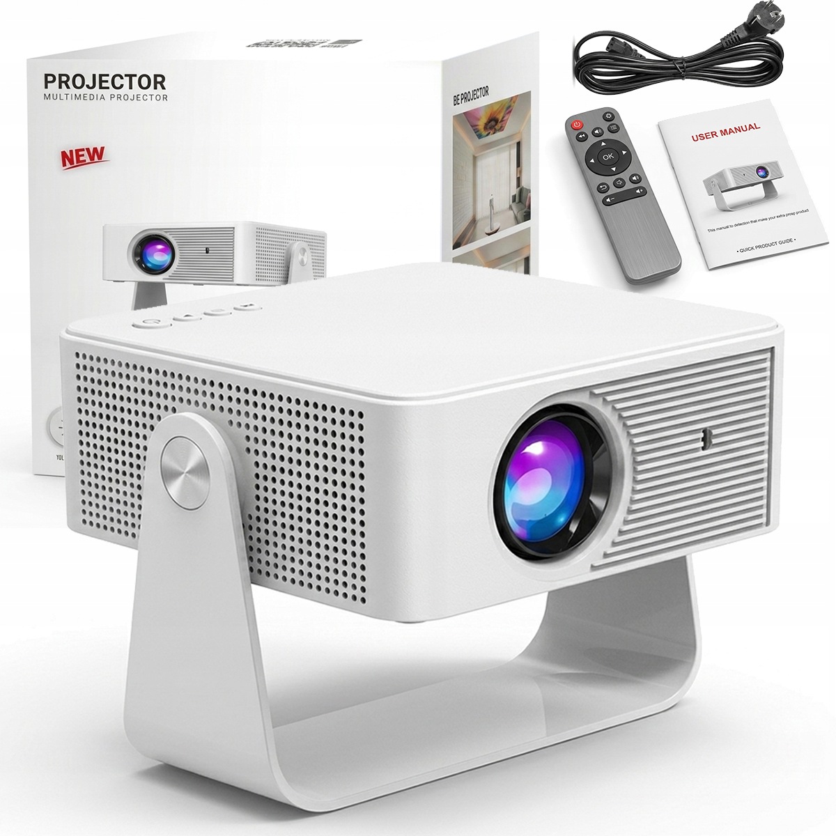 Projektor Android Smart Tv Wifi Full Hd 8000LM 4K Led Bluetooth