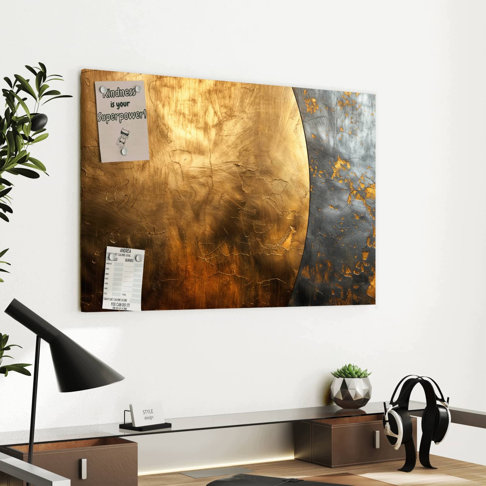 Magnetická tabule Kovové Textura 60 × 40 cm
