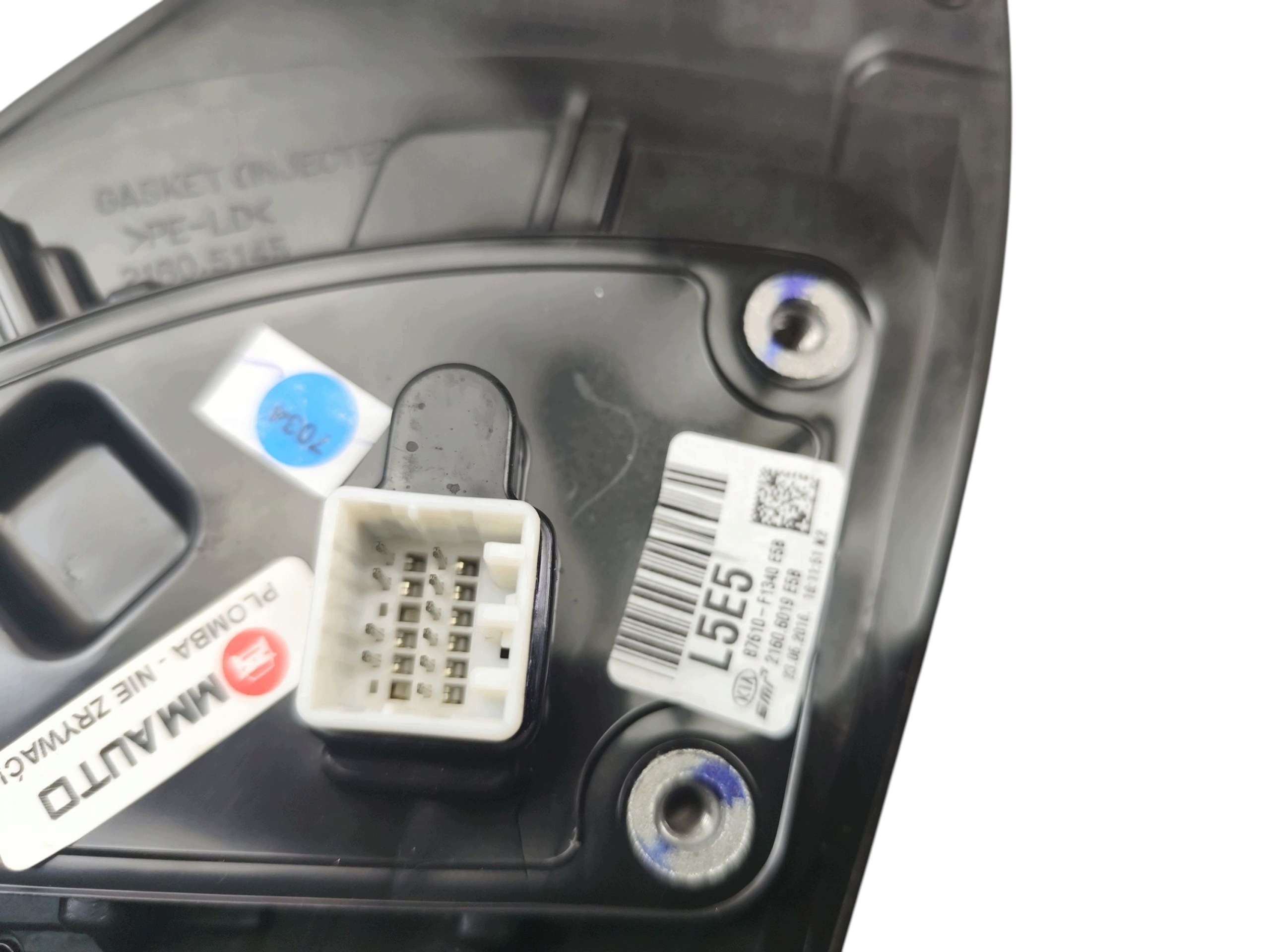 mirror left KIA SPORTAGE IV 4 (2016-2018) 10 PIN UK code LAKIERU BE