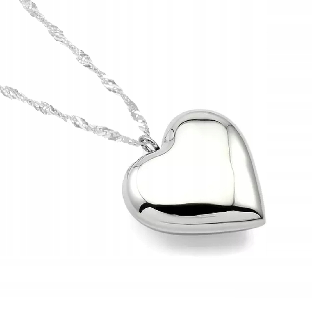 NASZYJNIK SREBRNY SERCE DLA DZIEWCZYNY 925 GRAWER Marka Mennica Bydgoska