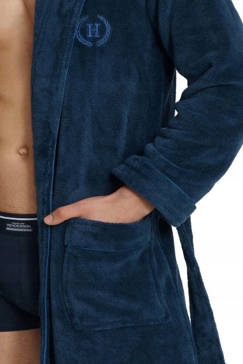 SZLAFROK MĘSKI HENDERSON Z KAPTUREM 40981 UNTIL r.XXL Kolor niebieski