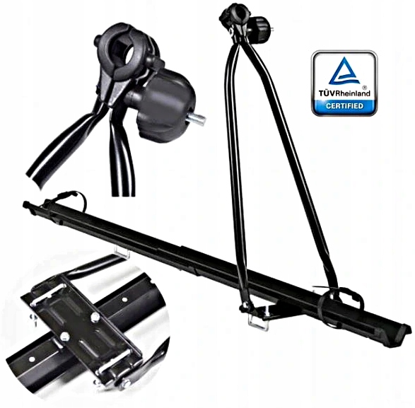 3x BAGAŻNIK DACHOWY NA ROWER UCHWYT ROWEROWY DACH Kolor czarny