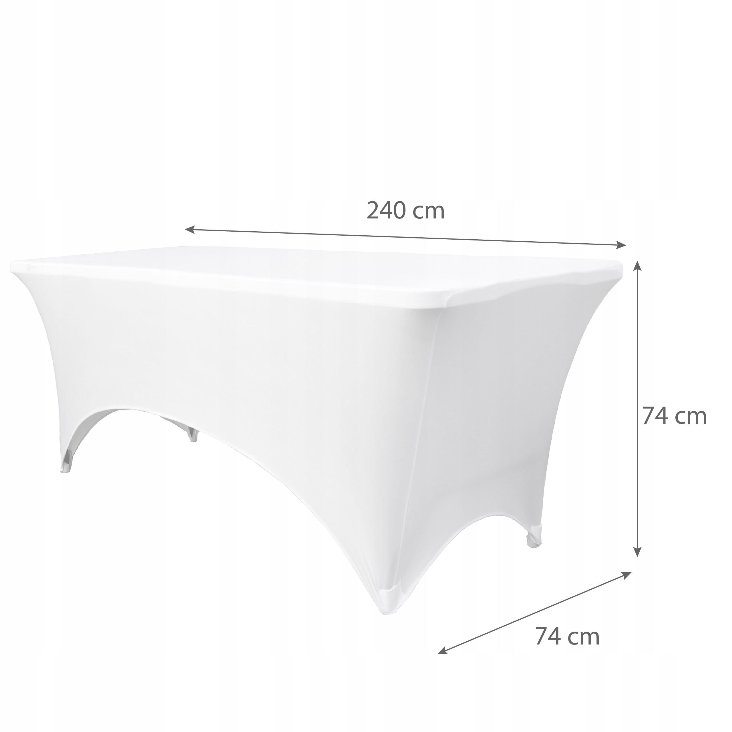 POKROWIEC OBRUS NA STÓŁ CATERINGOWY OGRODOWY 240 Kolor biały