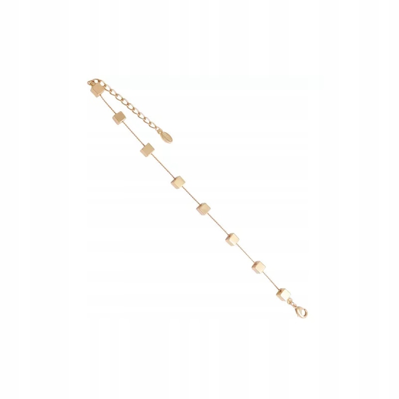 Krásný náramek s kostkami na tenkém řetízku 18 cm 4 Na Dárek