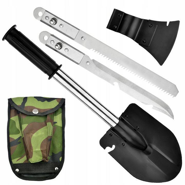 

Saperka 8W1 Łopata Siekiera Nóż Piła Toporek