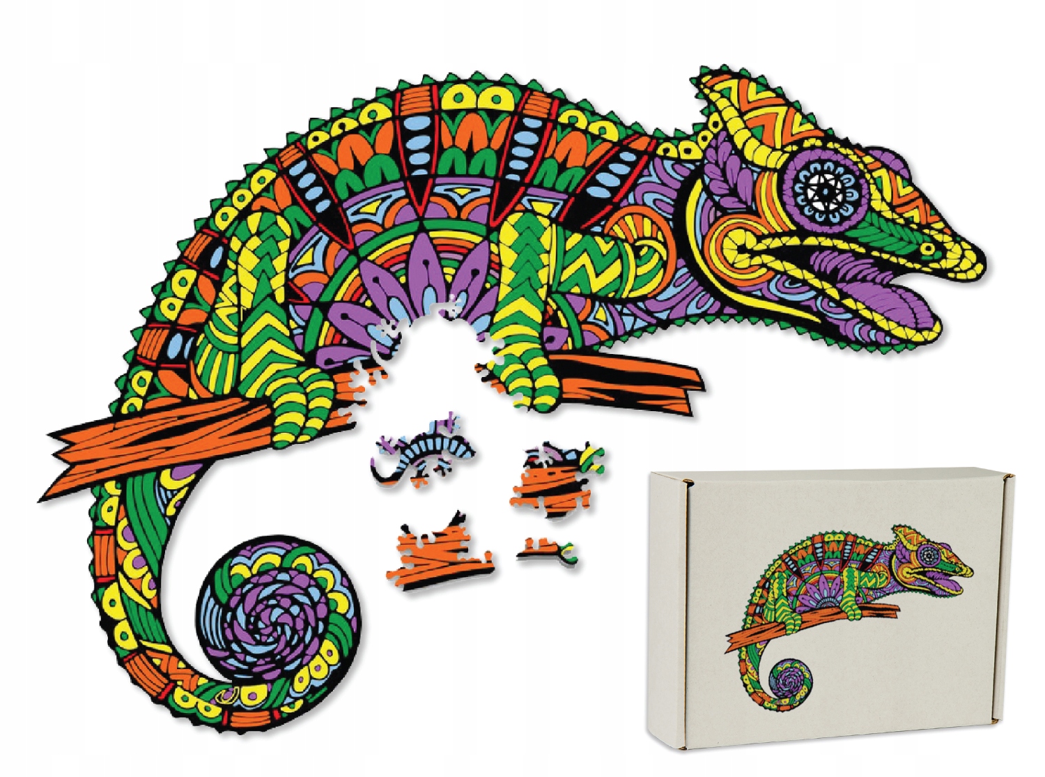 

Puzzle Drewniane dla dorosłych Kameleon2XL