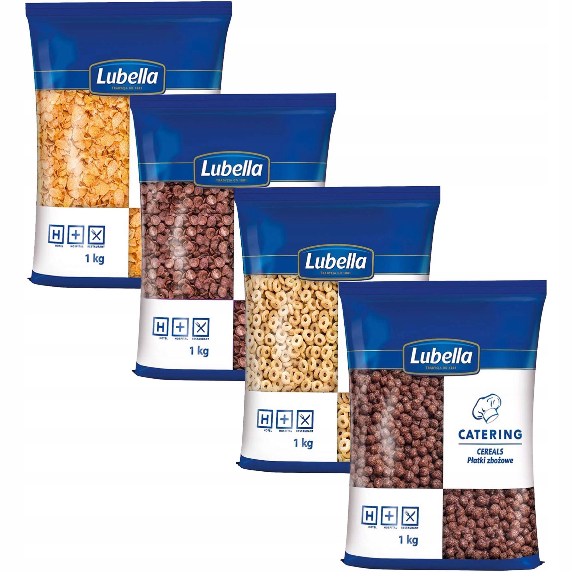 Lubella Catering snídaňové cereálie mix chutí 1 kg x 4 kusy