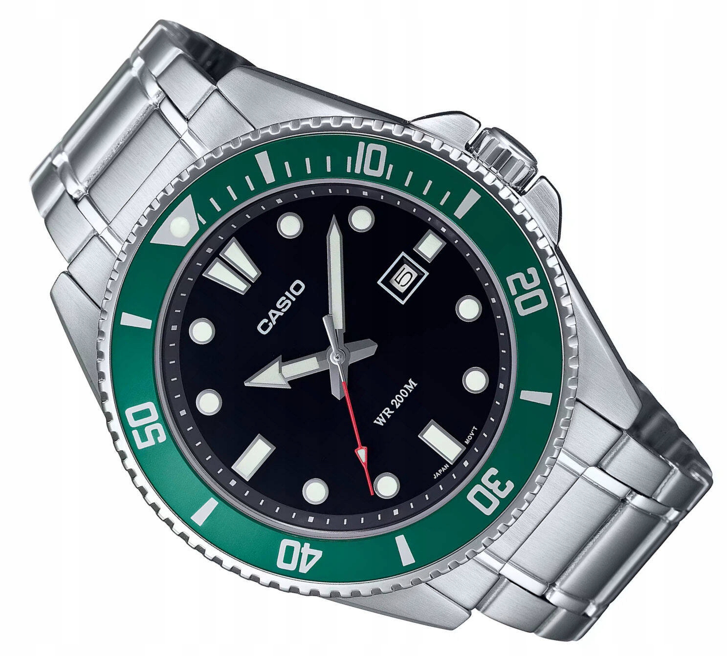 Pánské Ocelové Vodotěsné Hodinky Casio Diver MDV-107D -3AV 200 M