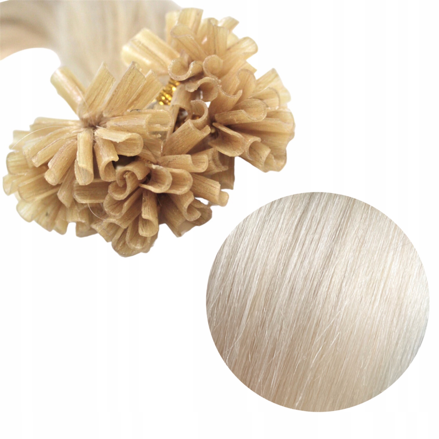 Přírodní Vlasy Keratin Pramínek 55 cm U Remy #60