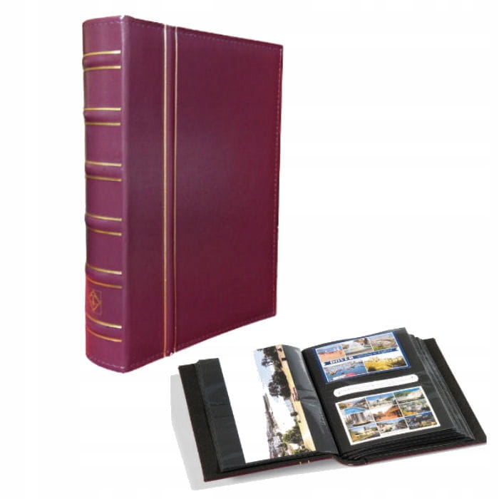 Klaser na 200 pohlednic karet Fdc bordo -leuchtturm