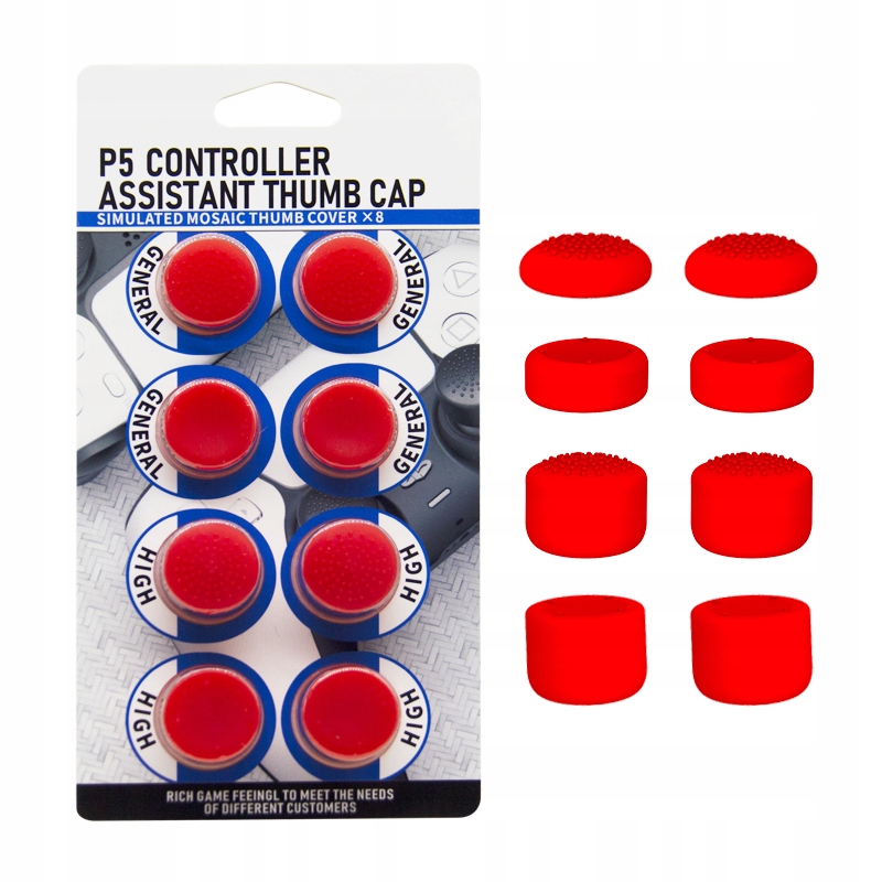 

Zestaw 8 nakładek na analogi pada PS5 DualSense /r