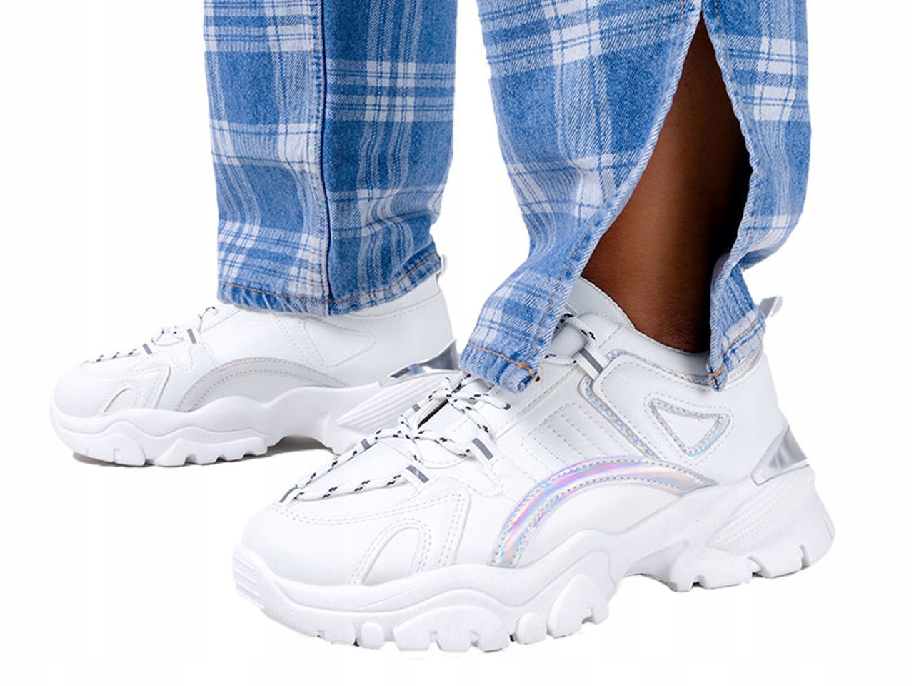 

Młodzieżowe Sneakersy Na Platformie Buty Sportowe