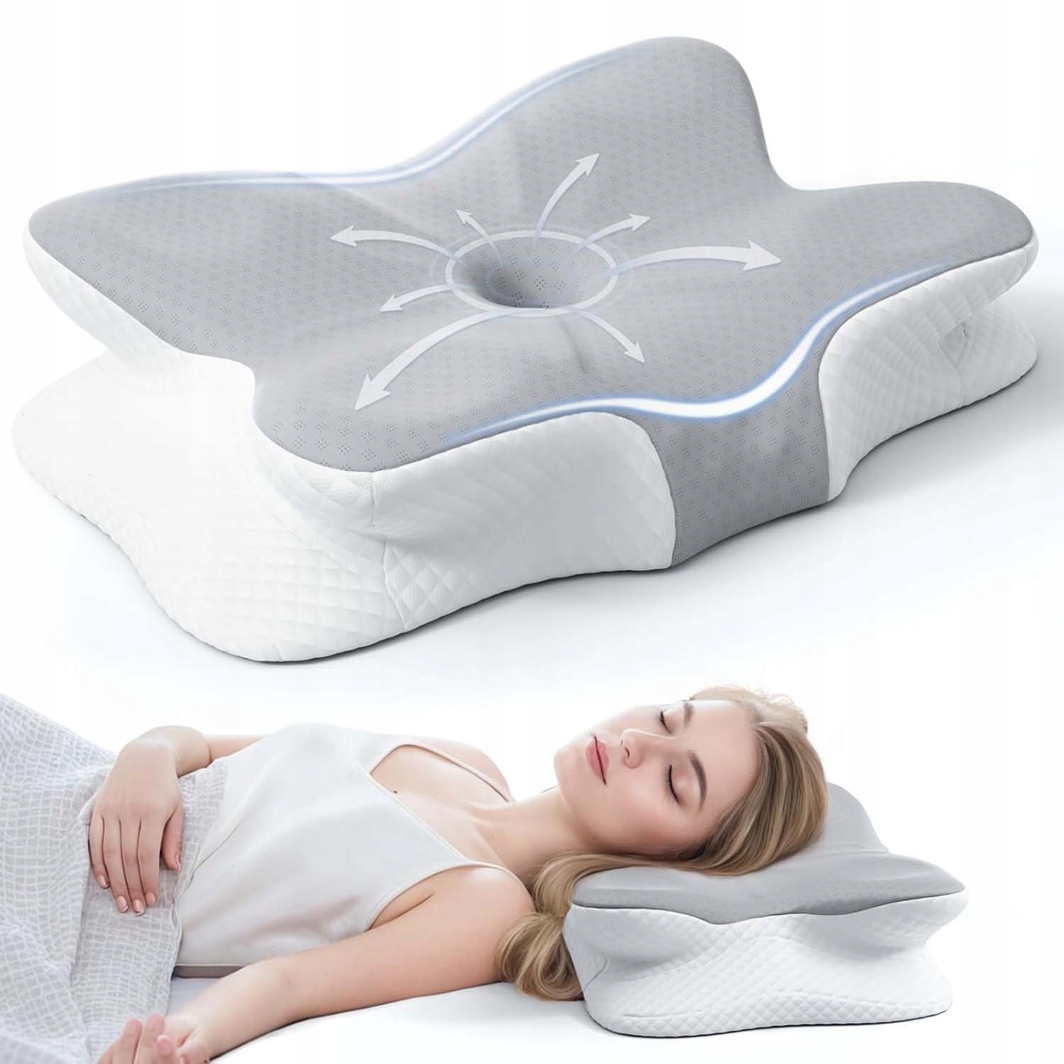 Poduszka Ortopedyczna Do Spania Na Boku Profilowana Dla Wymagających Memory