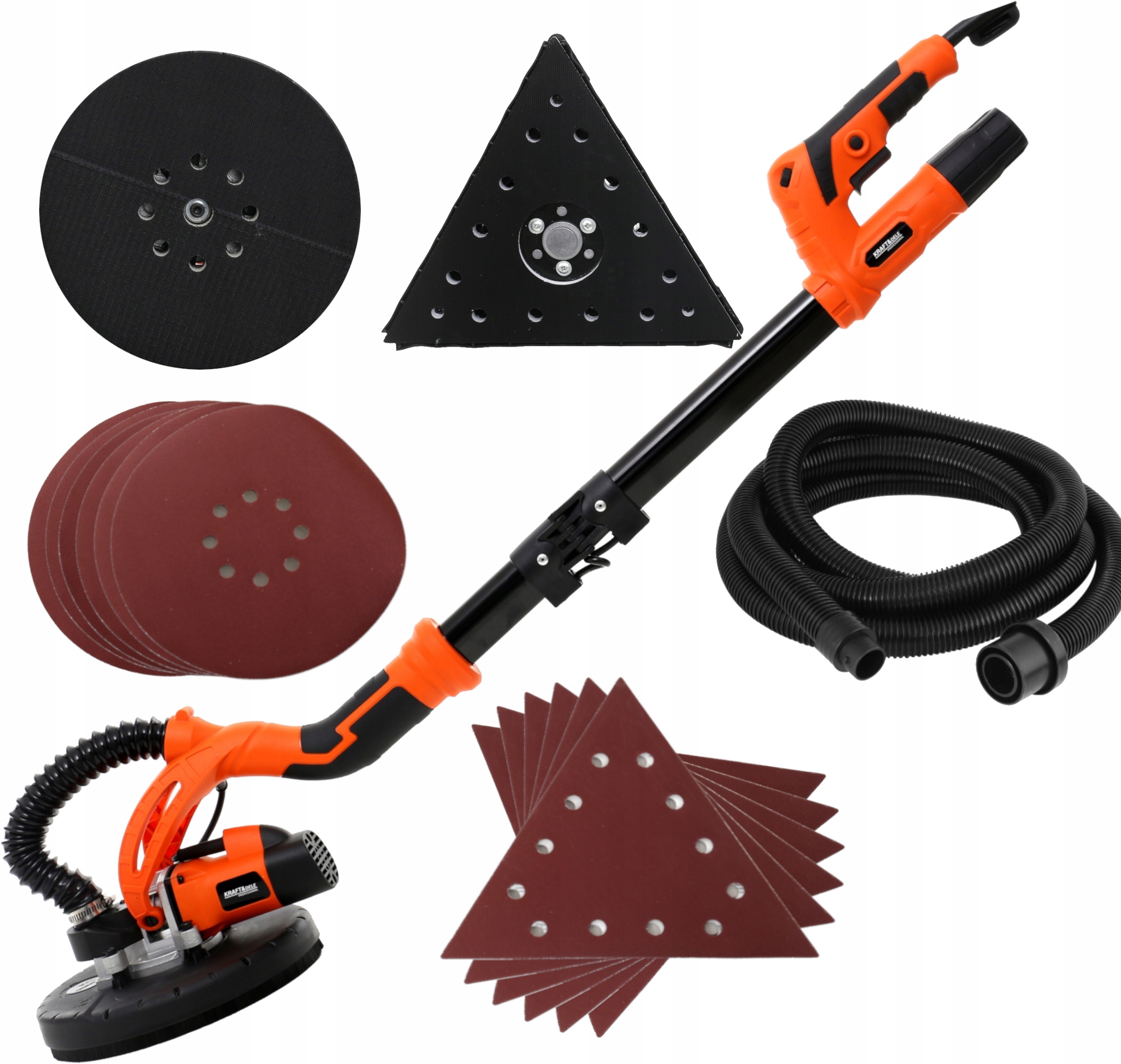 MOZNA SZLIFIERKA DO GIPSU ŻYRAFA KD1542 710W 2 PADY 215 / 225 mm