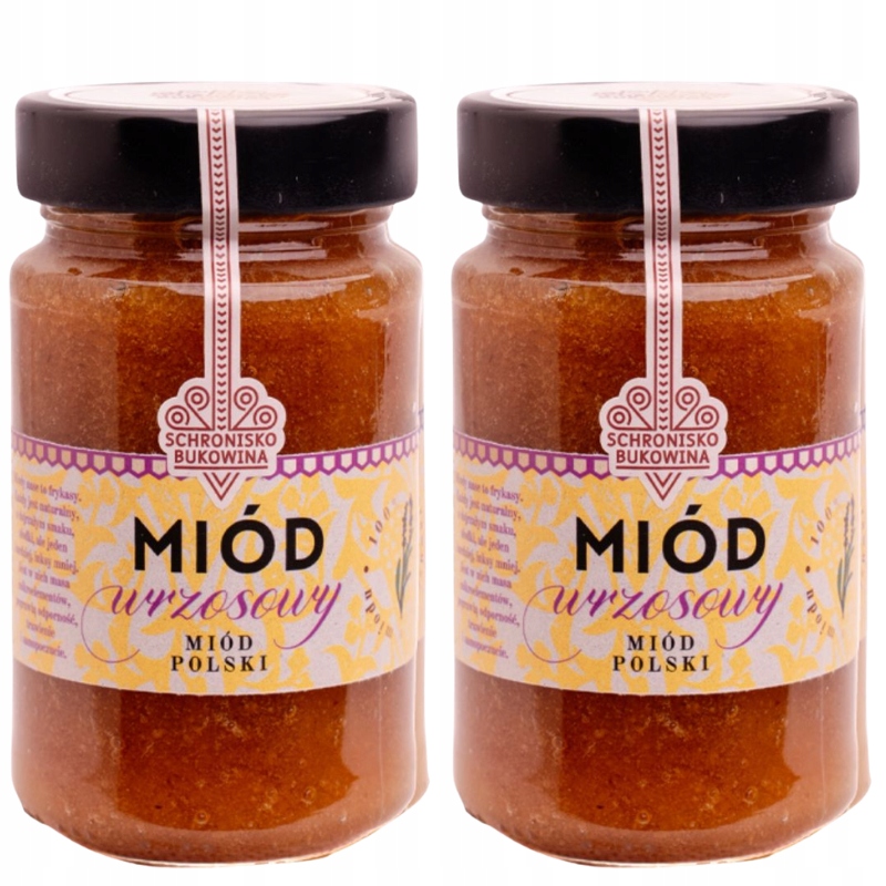 Vřesový med 240 ml/315 g Schronisko Bukowina Přírodní Polská Pasieka
