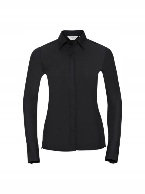 Dámská košile Russell Ultimate Stretch s dlouhým rukávem, černá, velikost XL