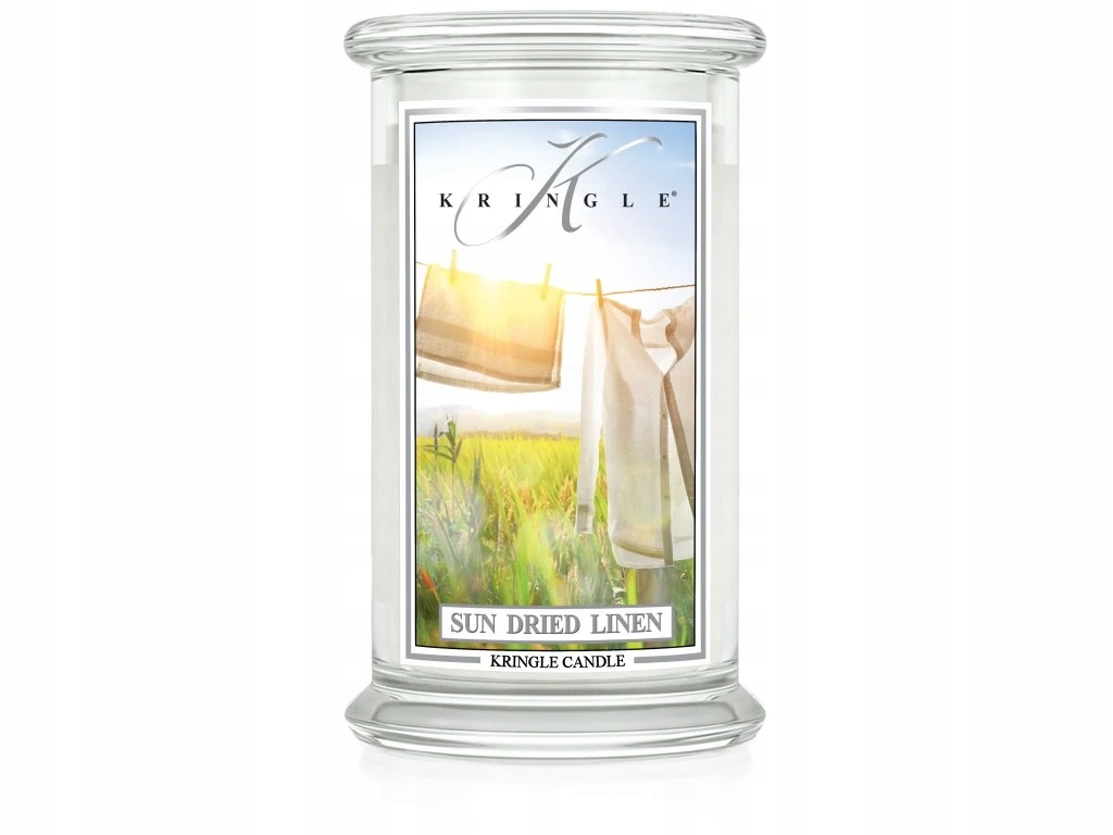 Kringle Candle Sun Dried Linen – velká vonná svíčka 624 g, 2 knoty