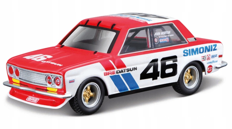 BRE Datsun 510 1:43 model BBURAGO RACE 18-38301 Marka Bburago