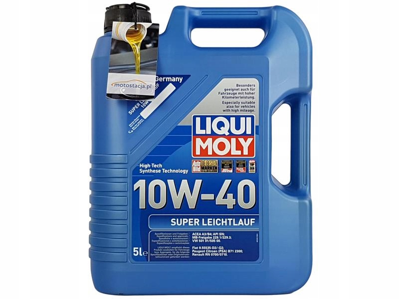 LIQUI MOLY SUPER LEICHTLAUF 10W40 A3/B4 6L Klasa lepkości SAE 10W-40
