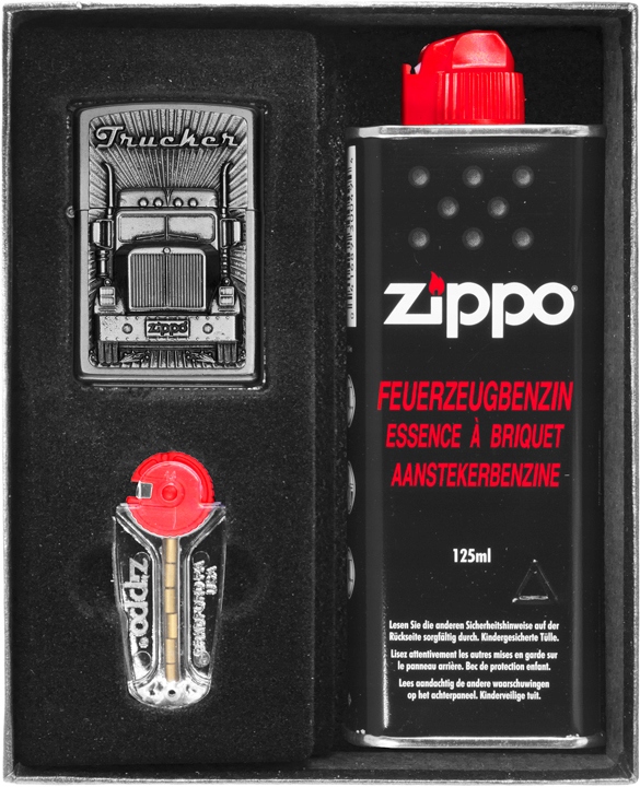 Sada Zippo Zapalovač Trucker Emblem dárkový No1