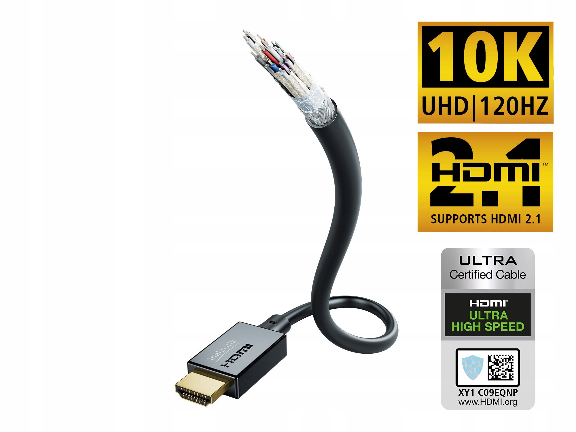 Kabel Inakustik STAR HDMI 2.1 8K HDMI 1m Złącza HDMI - HDMI
