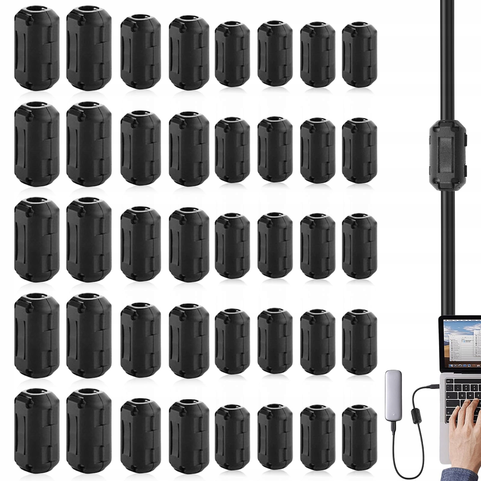 40 Led filtr proti rušení a rádio Připínací feritové jádro
