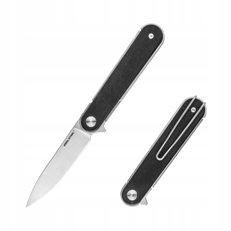 Nůž Real Steel Iris Flipper Liner Lock Satin 12C27 Black G10