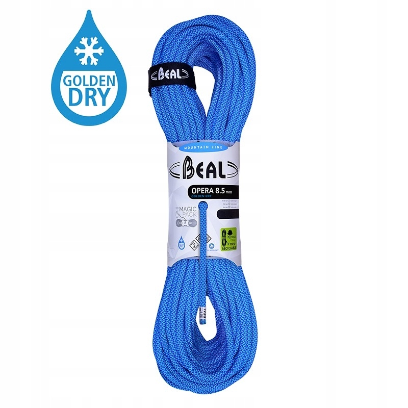 Horolezecké lano Beal Opera 8,5mm Unicore Golden Dry modrá|60m