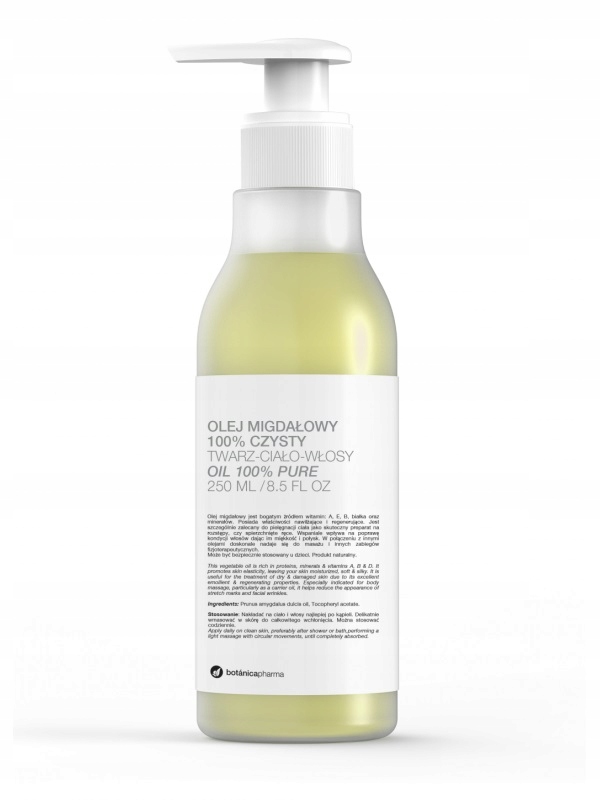 Olej migdałowy 100% czysty do twarzy ciała i włosó