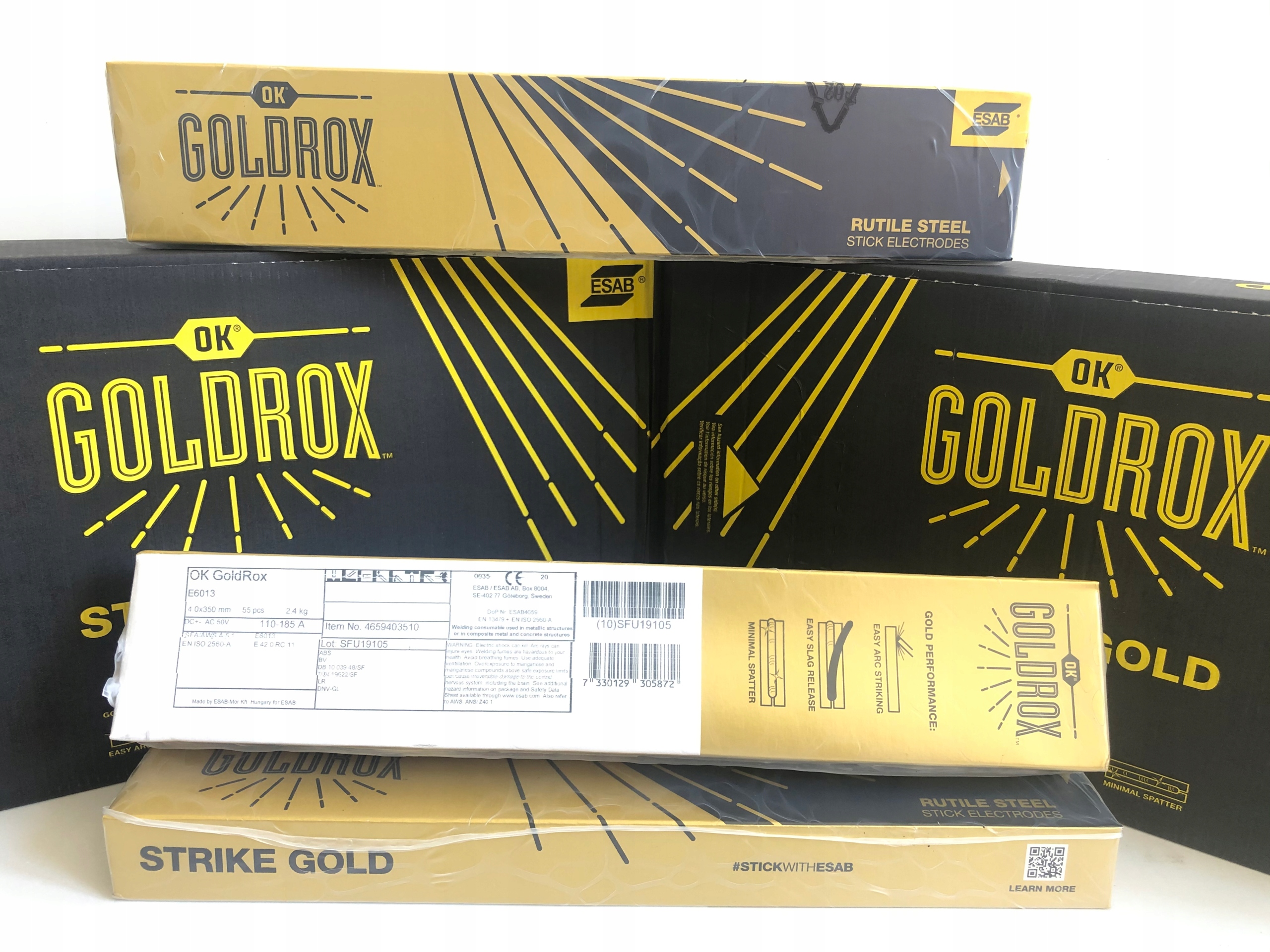 

Elektrody różowe rutylowe GoldRox 4,0 Esab 2,4 Kg
