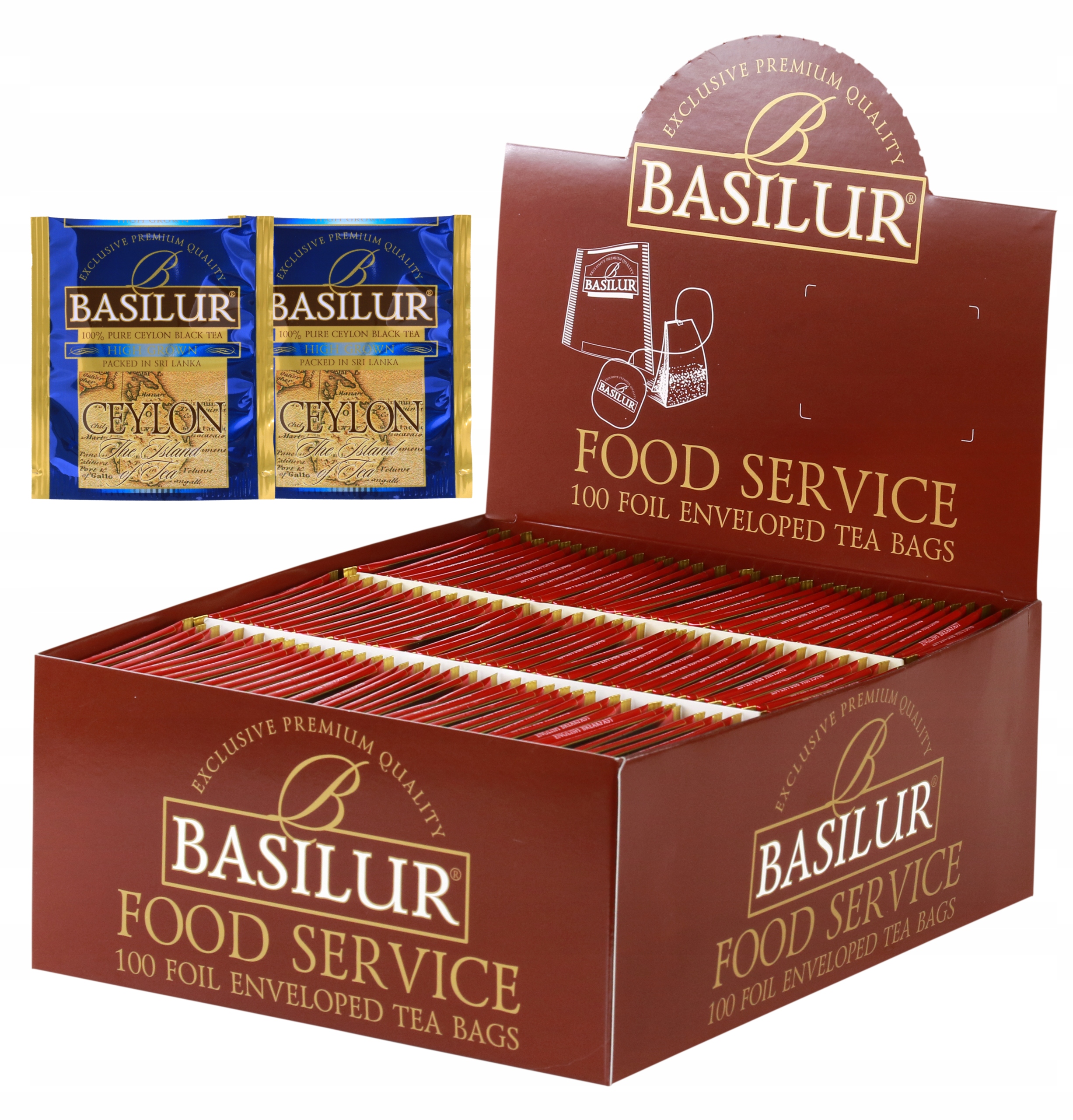 Levně Čaj černý Basilur High Grown expresní Vysokohorský HoReCa 100 ks