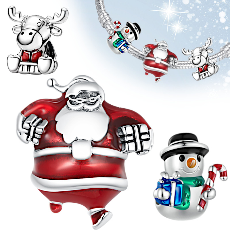 Vánoční přívěsky Set x3 přívěsky S925
