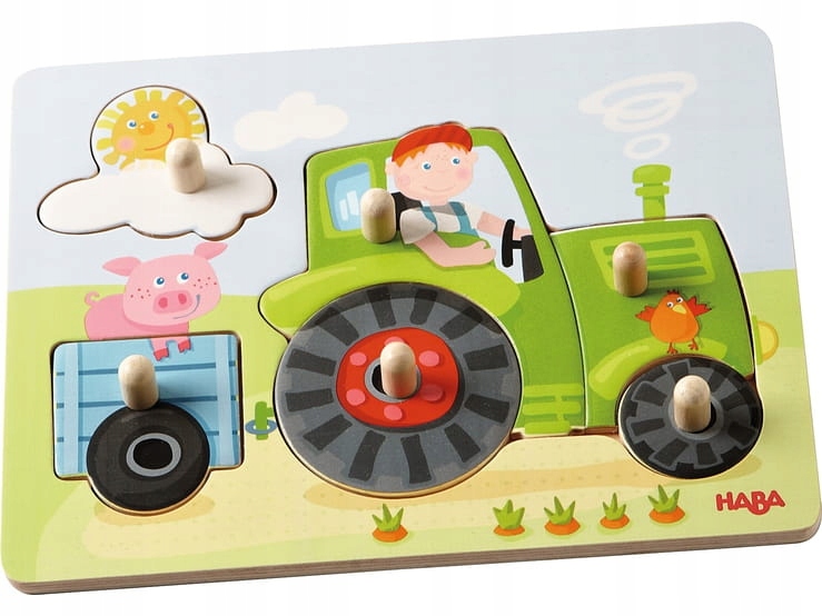 

Puzzle nakładane Traktor Haba