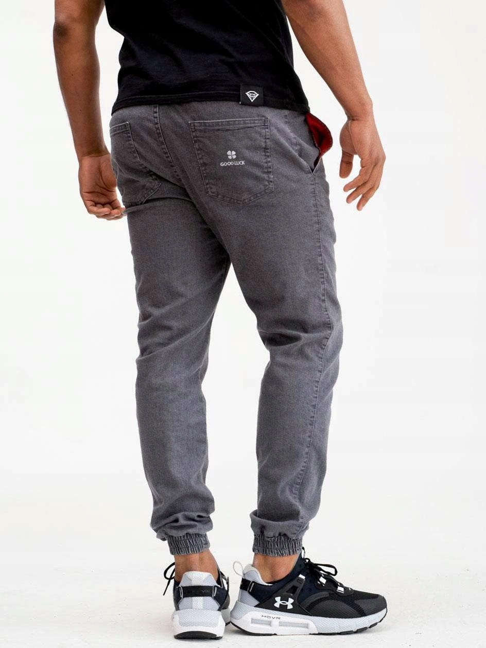 Spodnie Joggery Jeansowe Good Luck Szare m.4 roz. L