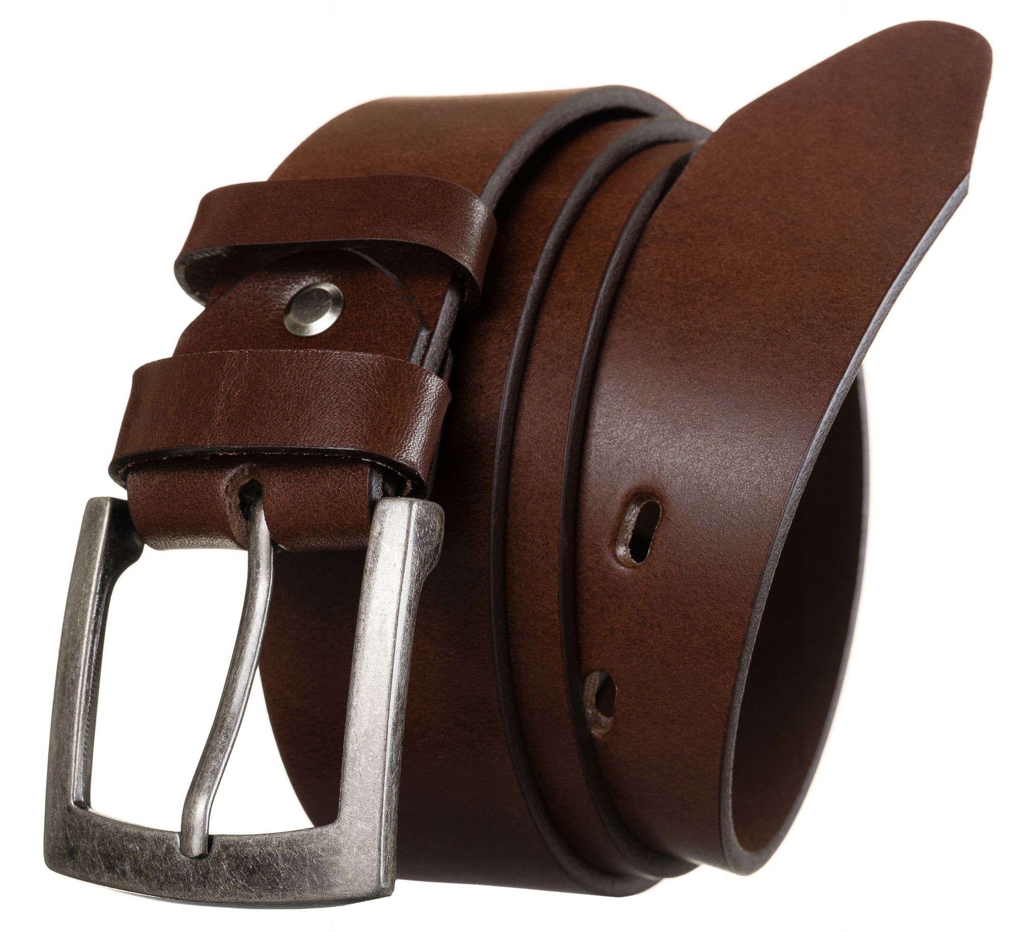 

Szeroki klasyczny pasek Rovicky prawdziwa skóra Hq