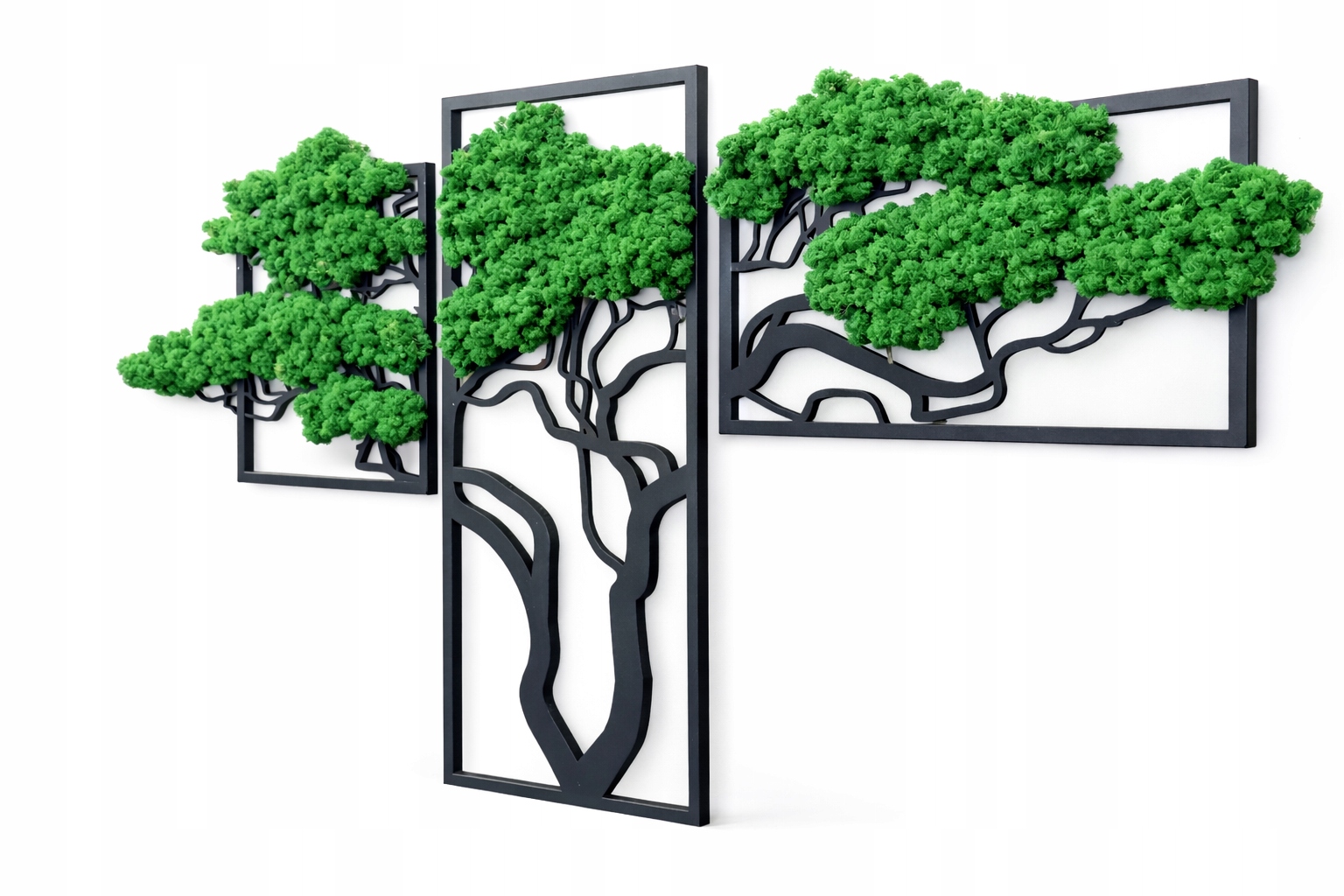 Obraz Z Mechu Chrobotka Dřevo Bonsai s mechem Dekorace Na Zeď 110 cm